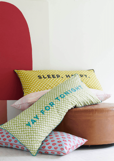Colourful body pillows from Novogratz