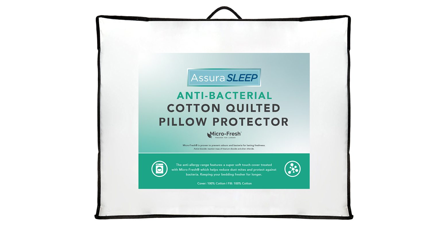 Pure Cotton Quilted Pillow Protector One Size