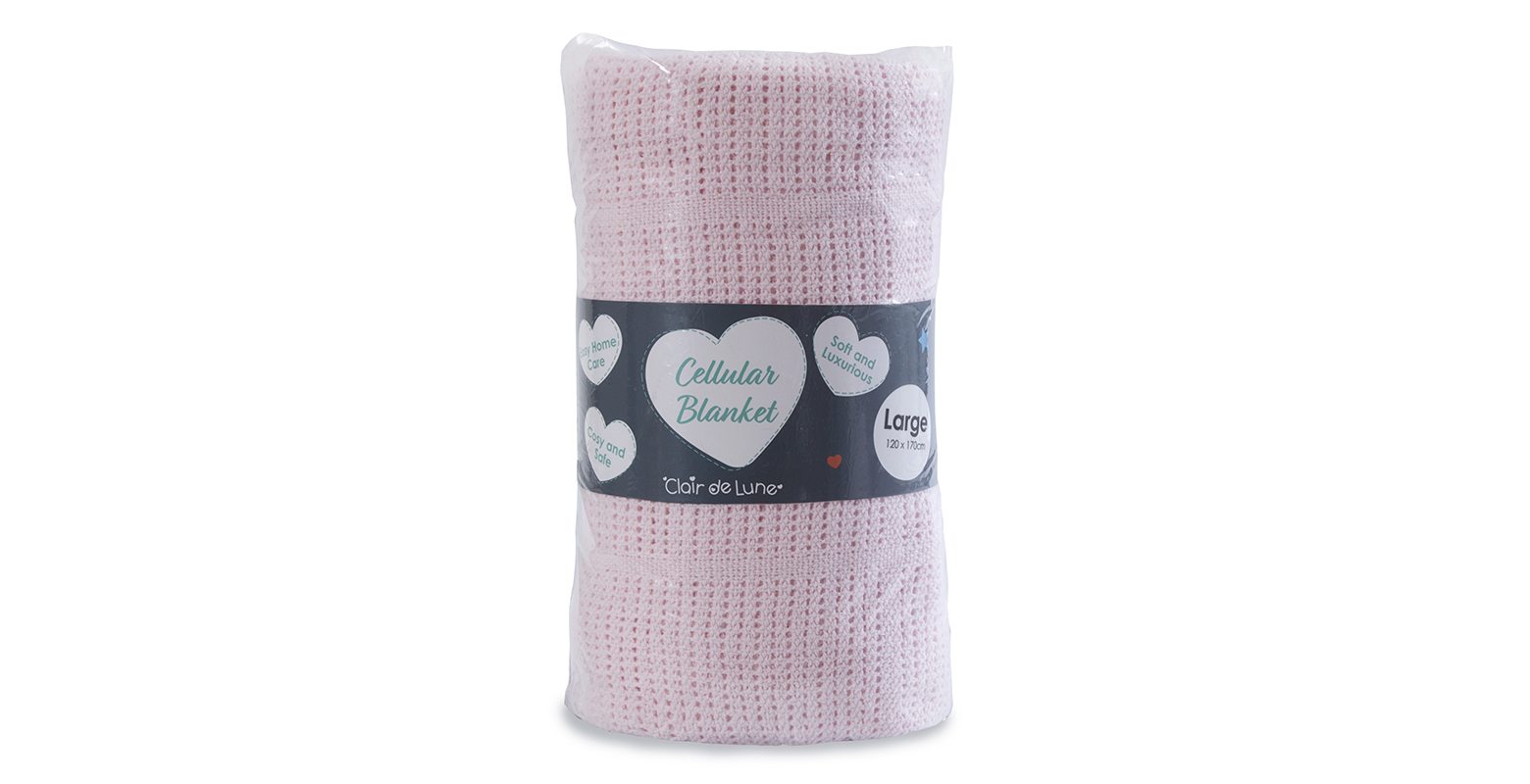 Clair De Lune Cell Blanket Pink Large