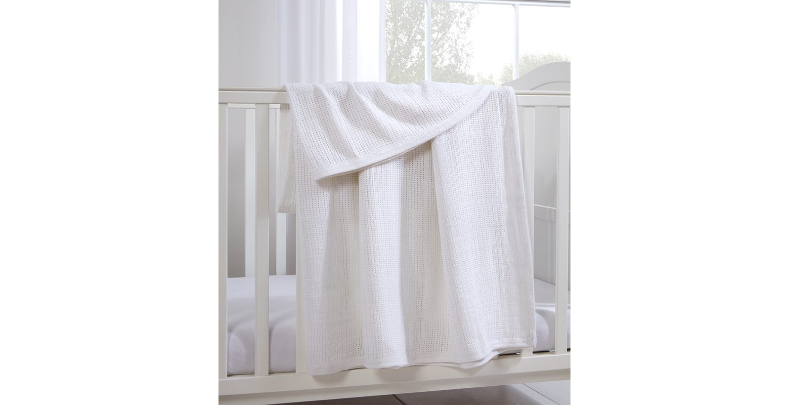 Clair De Lune Cell Blanket White Large