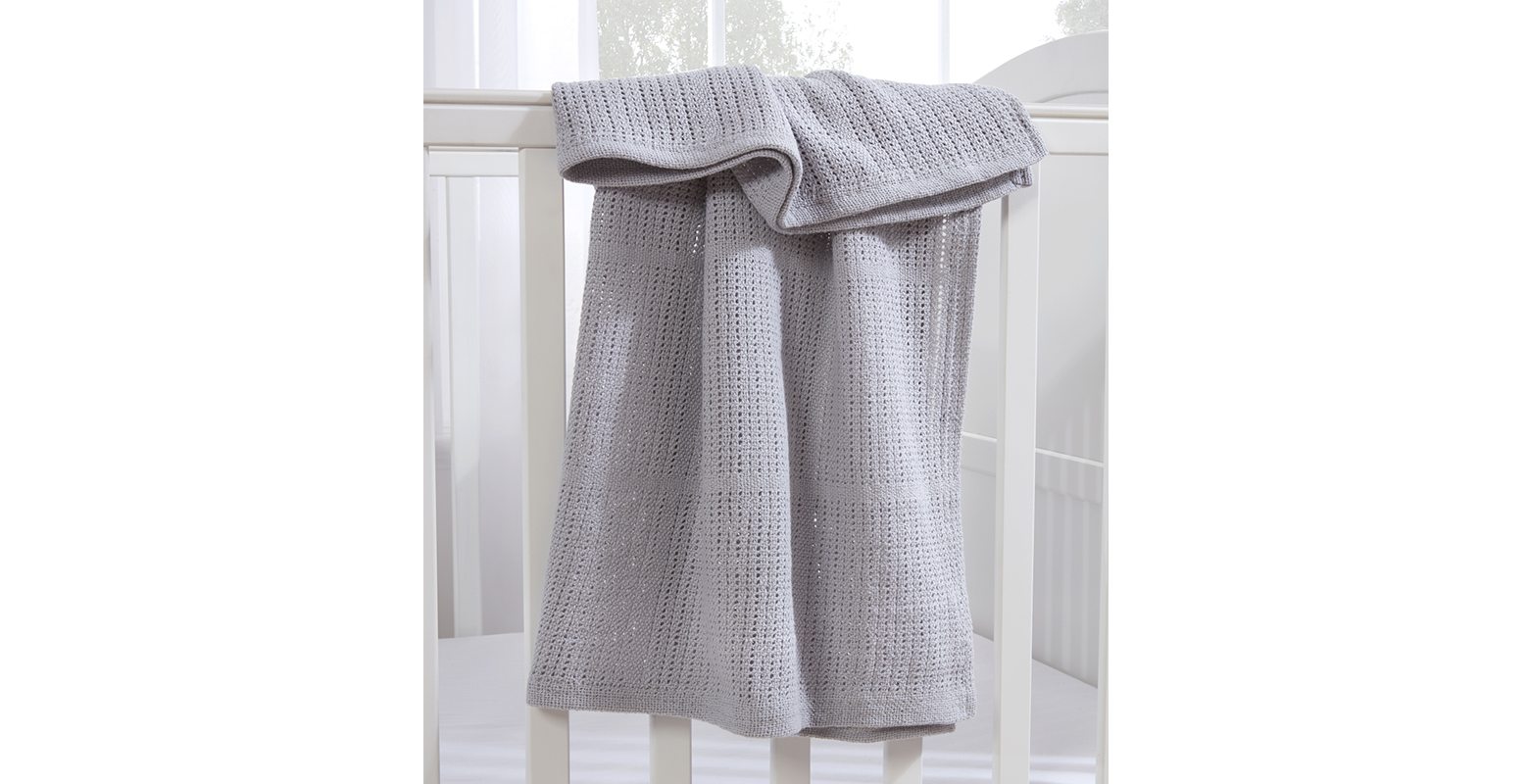 Clair De Lune Cell Blanket Grey Small
