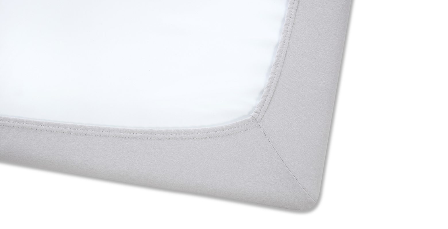 Clair De Lune Fitted Sheet Twin Pack Grey Cotbed