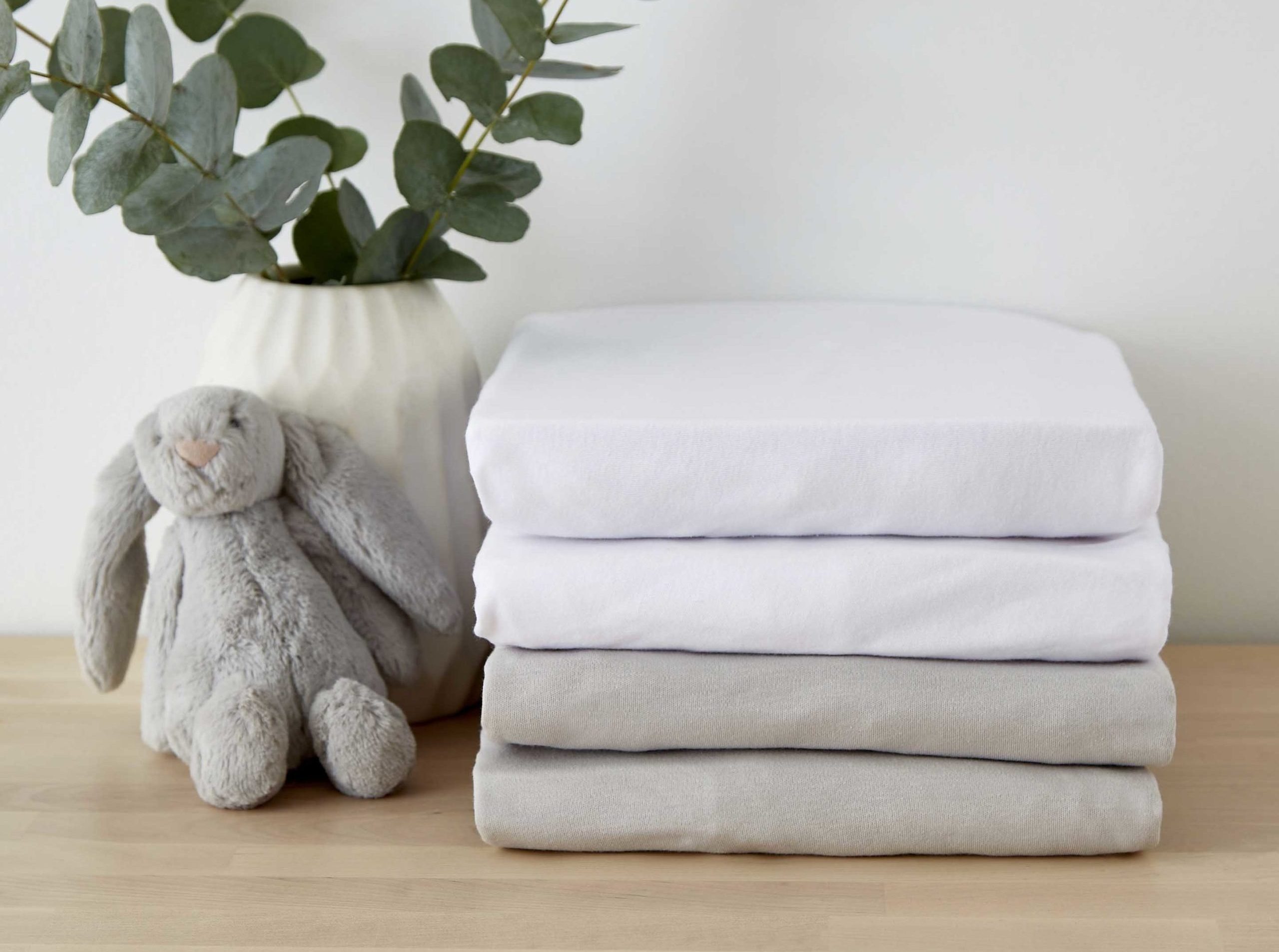 Fitted Sheet Twin Pack Grey Travel