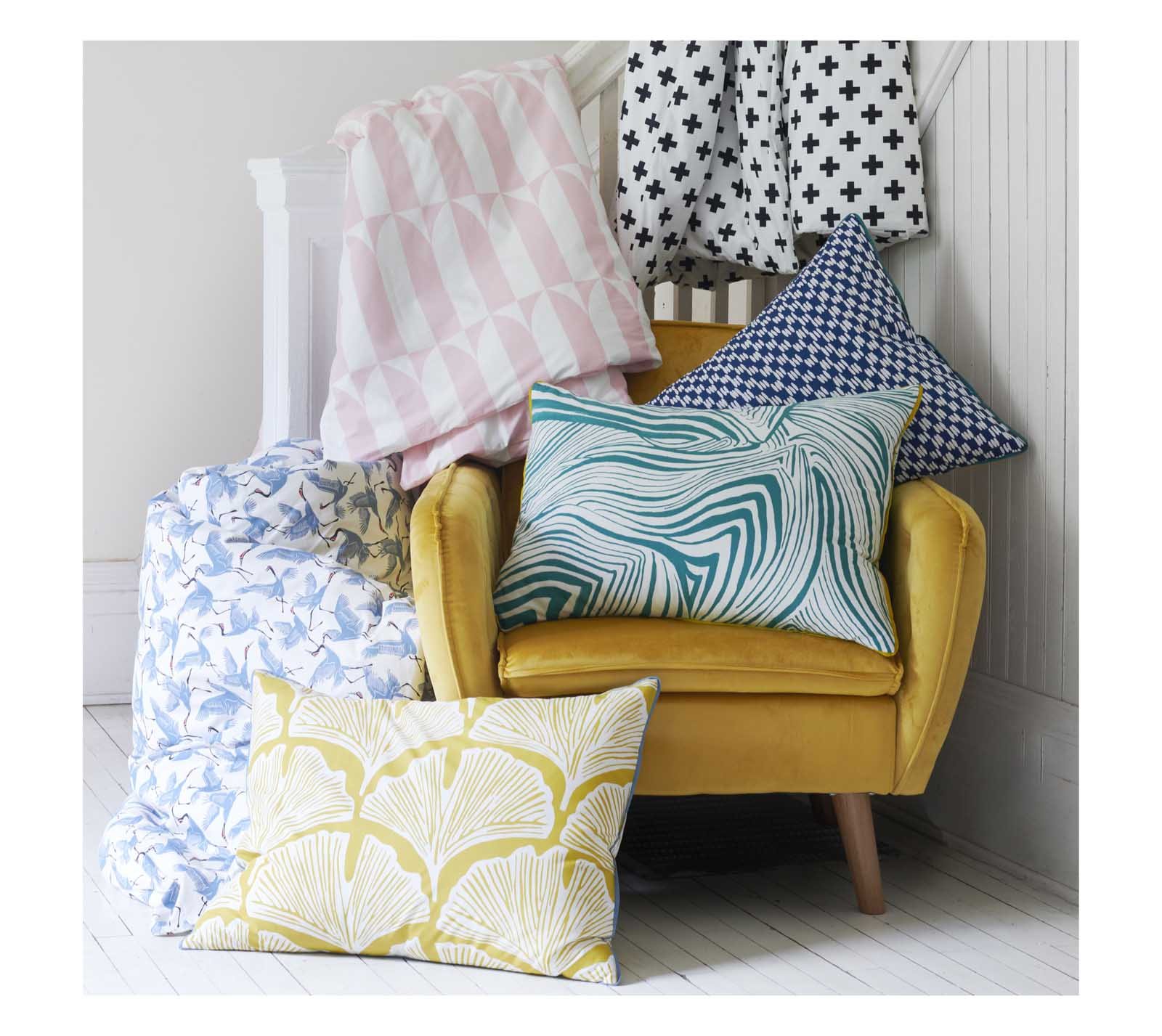 Petite Painted Check Cushions