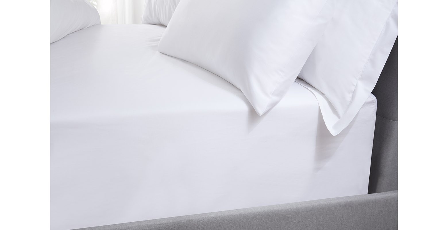 TLC 240TC Fitted Sheet White Double