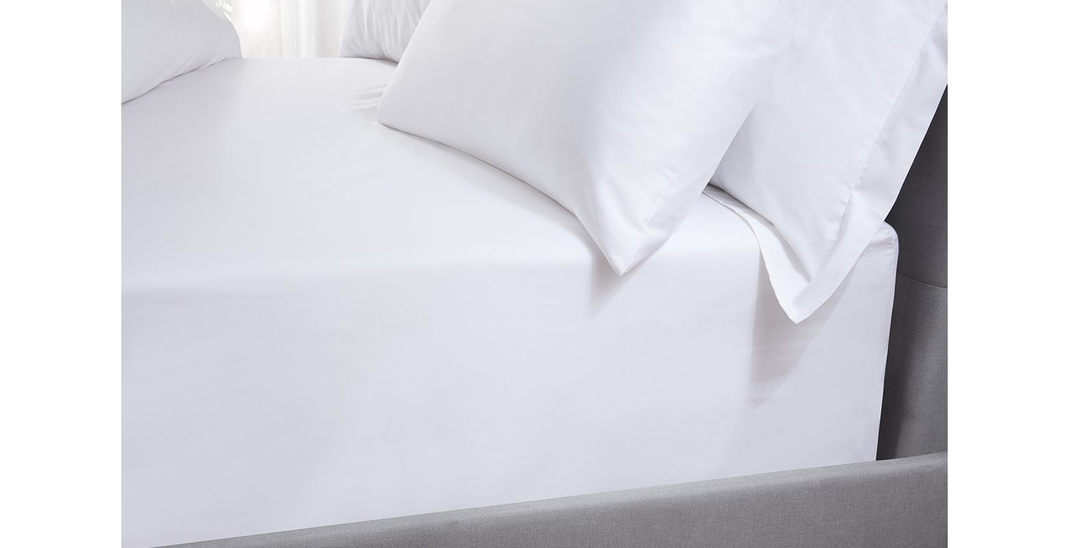 TLC 240TC Fitted Sheet White Super King
