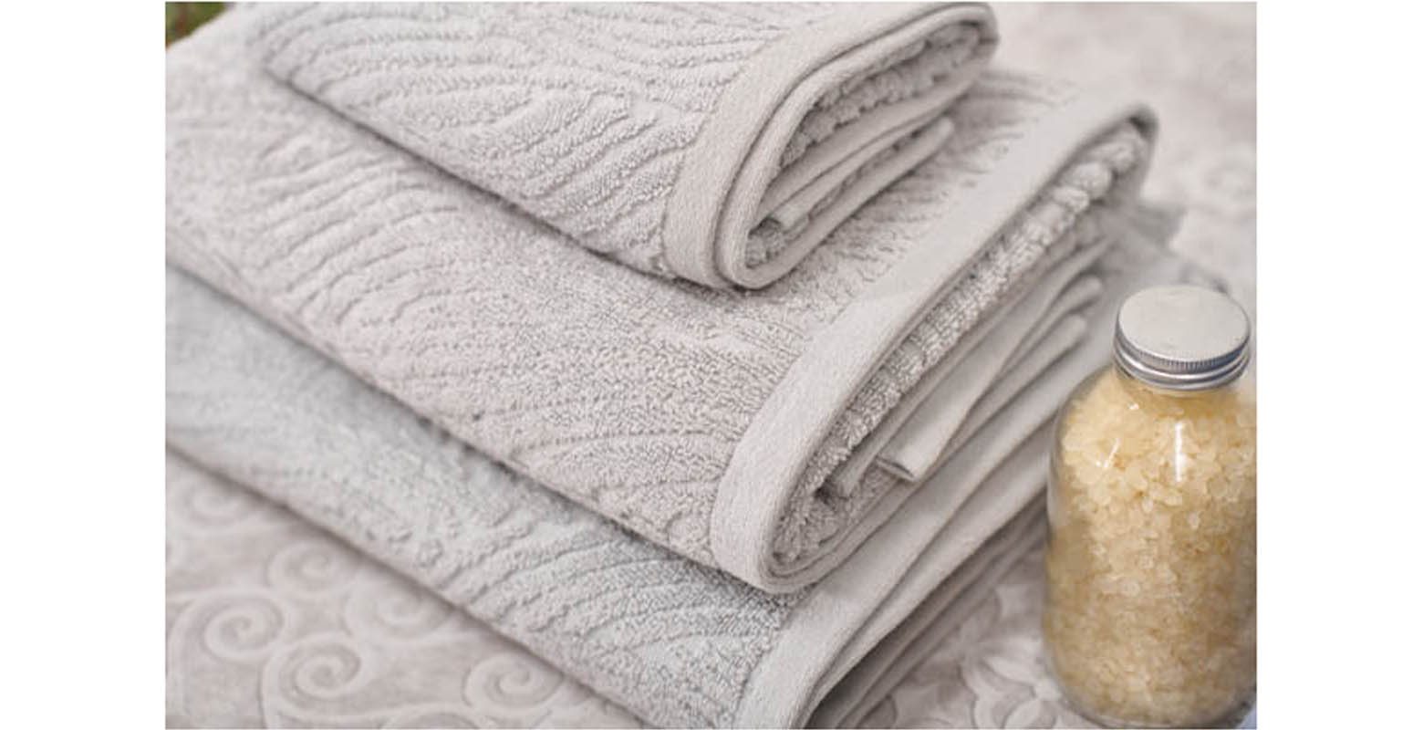 Eco Pure Grey Jacquard Towel