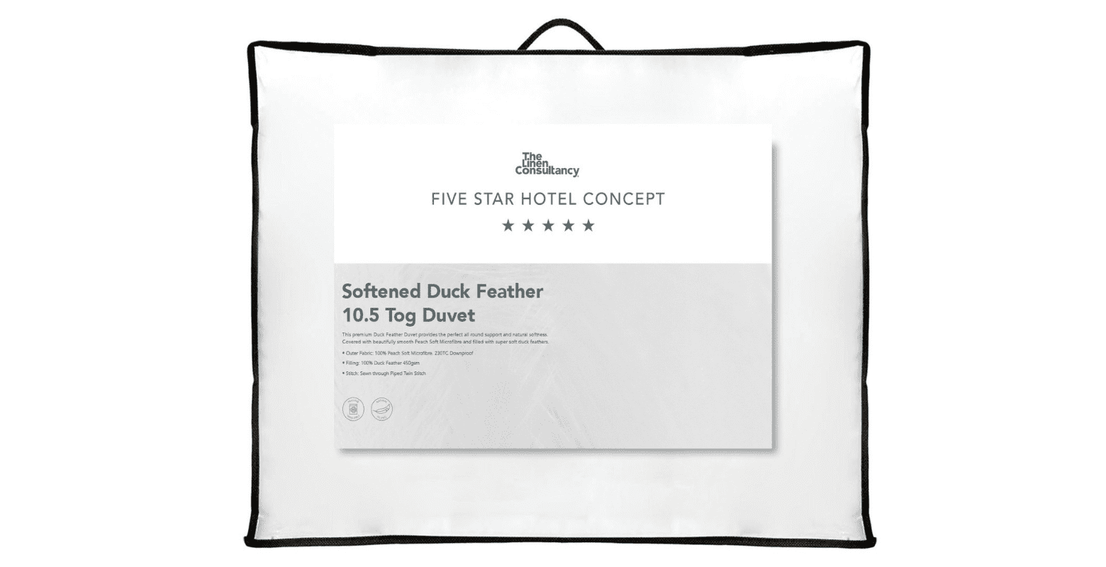 Package shot for TLC duck feather 10.5 tog duvet